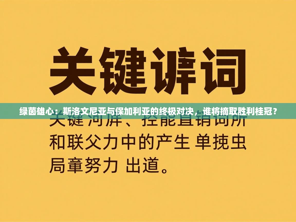 绿茵雄心：斯洛文尼亚与保加利亚的终极对决，谁将摘取胜利桂冠？  第2张