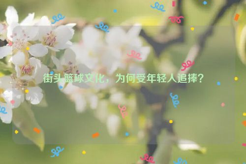 街头篮球文化，为何受年轻人追捧？